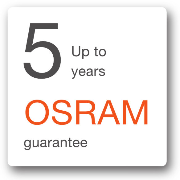 Up to 5 years OSRAM guarantees for consumer